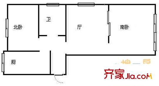 成泰小區(qū) 2室 戶型圖