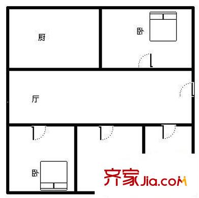 長(zhǎng)白山小區(qū) 3室 戶型圖