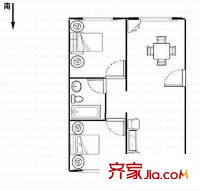 新官廳 3室 戶型圖