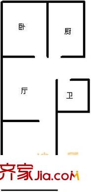 裕豐小區(qū) 2室 戶型圖
