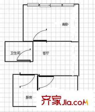 裕豐小區(qū) 2室 戶型圖