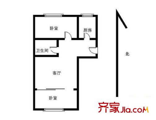 裕豐小區(qū) 2室 戶型圖