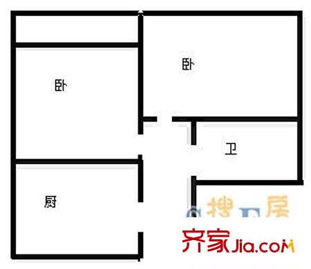 裕豐小區(qū) 2室 戶型圖