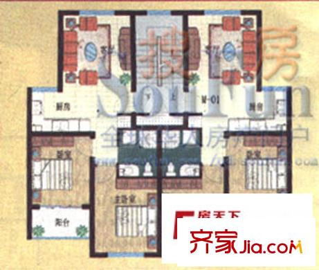 御墅臨楓戶型圖戶型圖 2室2廳1衛(wèi)