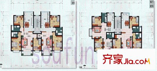 御墅臨楓戶型圖3室2廳2衛(wèi)1廚