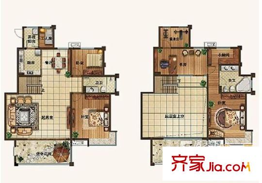 唐島金灣戶(hù)型圖4室戶(hù)型圖 4室3廳3衛(wèi)1廚