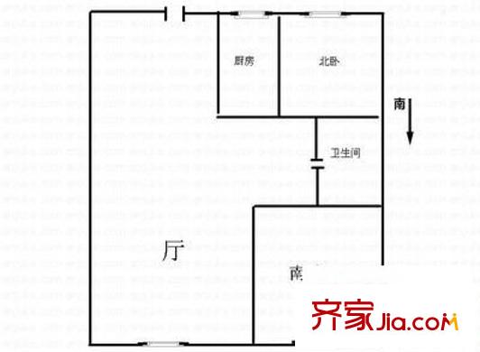 海爾尊園 2室 戶(hù)型圖