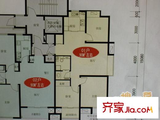 海爾尊園 3室 戶(hù)型圖