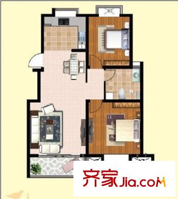 金日家園 2室 戶型圖