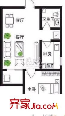 金日家園 1室 戶型圖