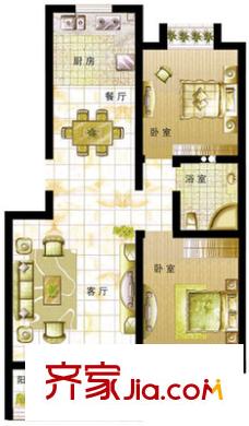金日家園 3室 戶型圖