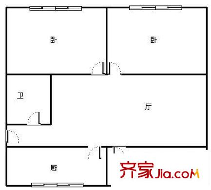 中房?云溪小區(qū)戶型圖云溪小區(qū) 2室 戶型圖 2室1廳1衛(wèi)1廚