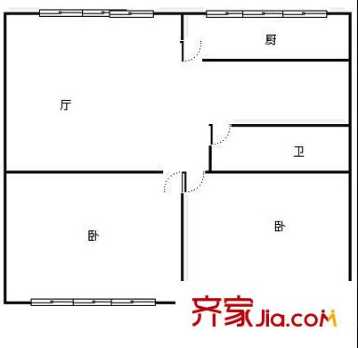 中房?云溪小區(qū)戶型圖云溪小區(qū) 2室 戶型圖 2室1廳1衛(wèi)1廚