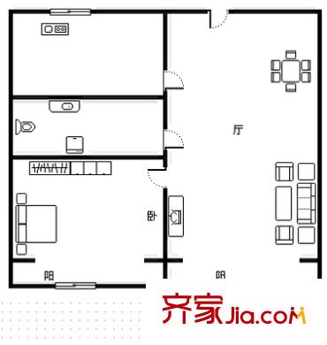 中房?云溪小區(qū)戶型圖云溪小區(qū) 1室 戶型圖 1室1廳1衛(wèi)1廚