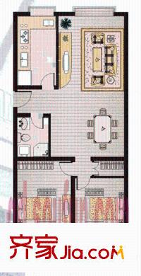 都市華庭戶型圖2室2廳1衛(wèi)1廚