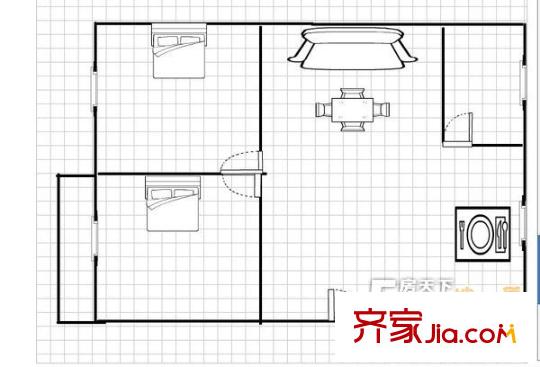 臥鵬小區(qū)戶(hù)型圖三居戶(hù)型圖 3室1廳1衛(wèi)1廚