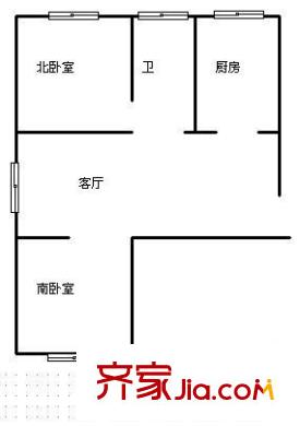 太平洋怡和公寓 2室 戶型圖