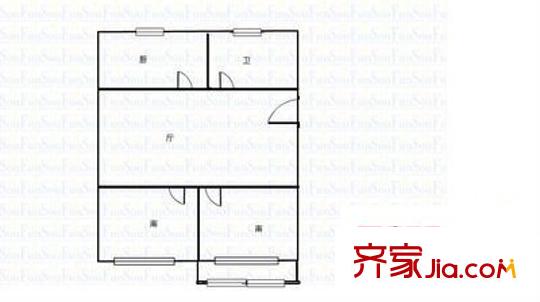 市場(chǎng)二路小區(qū)戶型圖市場(chǎng)路小區(qū) 3室 戶型圖 3室1廳1衛(wèi)1廚