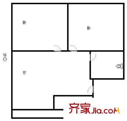 偉業(yè)花園 2室 戶型圖