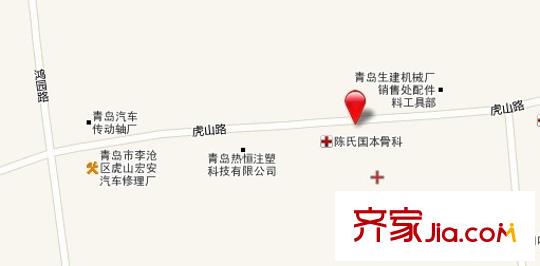 虎山路小區(qū)交通圖 