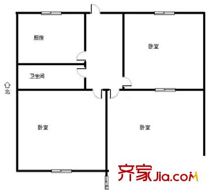 遼寧路小區(qū)戶型圖3室戶型圖 3室1衛(wèi)1廚