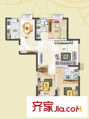 萊茵小鎮(zhèn)戶型圖高層7#-01戶型 3室2廳2衛(wèi)1廚