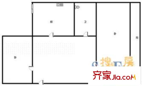 廣饒路小區(qū) 2室 戶型圖