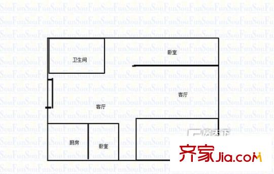 貴信花園戶型圖3室戶型圖 3室2廳1衛(wèi)1廚