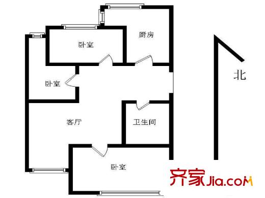 城建TOPTOWN鼎都3室 戶型圖