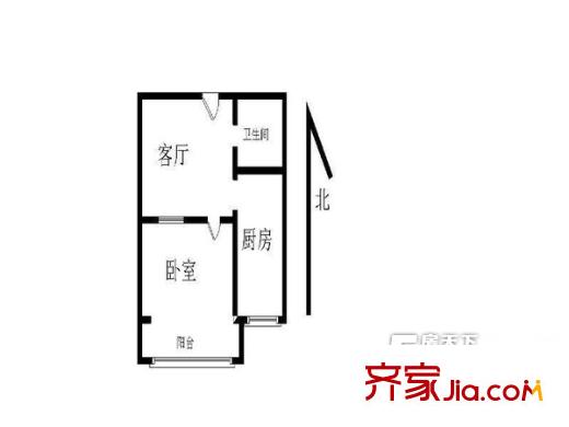 丁家河社區(qū)戶型圖1室戶型圖 1室1廳1衛(wèi)1廚