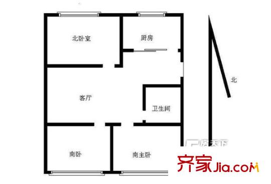 丁家河社區(qū)戶型圖3室戶型圖 3室1廳1衛(wèi)1廚
