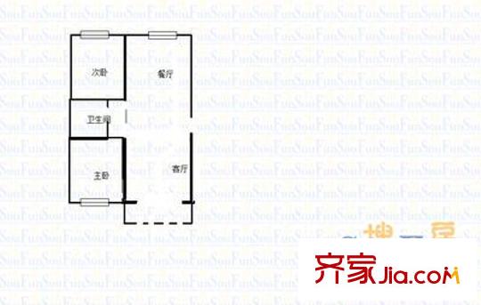 丁家河社區(qū)戶型圖丁家河 2室 戶型圖 2室2廳1衛(wèi)1廚