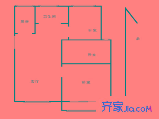 東籬桃源3室 戶型圖