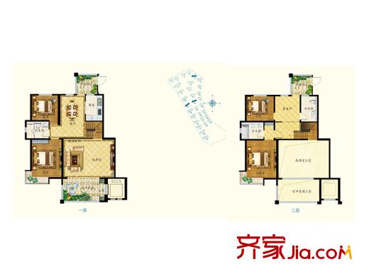 青島海上嘉年華6#、15#、16號(hào)樓D3-2戶型 4室3廳2衛(wèi)1廚