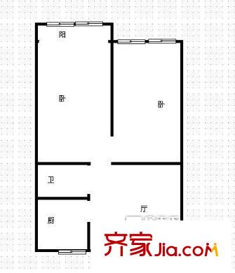 太清路社區(qū)戶型圖2室戶型圖 2室1廳1衛(wèi)1廚