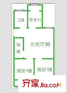 清水苑戶型圖2室戶型圖 2室1廳1衛(wèi)1廚