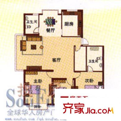 馨盛苑戶(hù)型圖多層 3室2廳1衛(wèi)