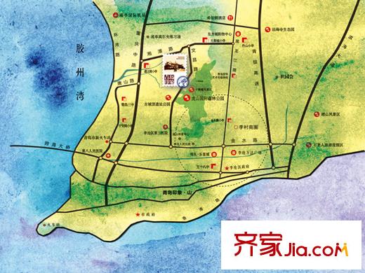 青島印象灣區(qū)位圖