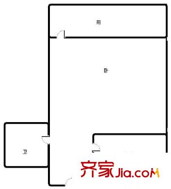 海云北山住宅小區(qū) 1室 戶型圖