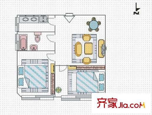 亞德里亞海灣 2室 戶型圖