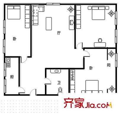 祥泰家園 3室1廳 91平