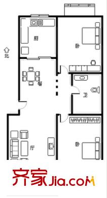 祥泰家園 2室1廳 61平