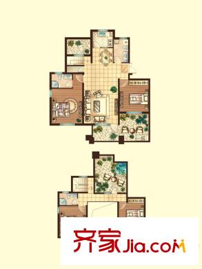 秀蘭禧悅山1號樓、4號樓A-2戶型 4室2廳3衛(wèi)1廚