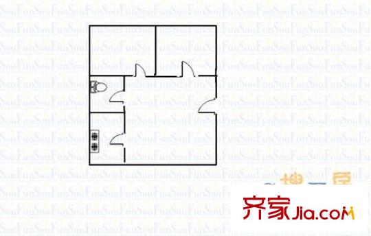同盛苑 2室 戶型圖