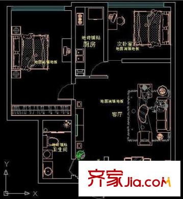 海逸景園 2室 戶型圖
