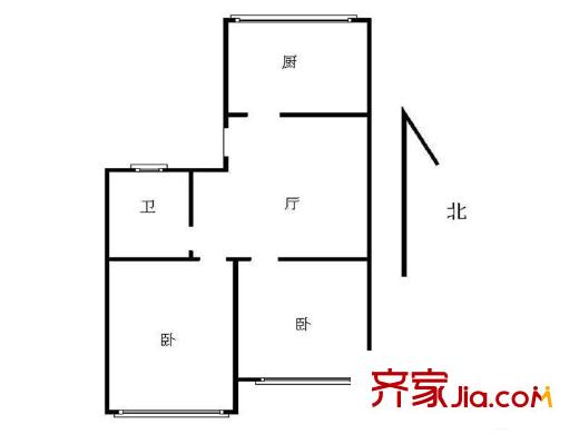 新嶺花園2室 戶型圖