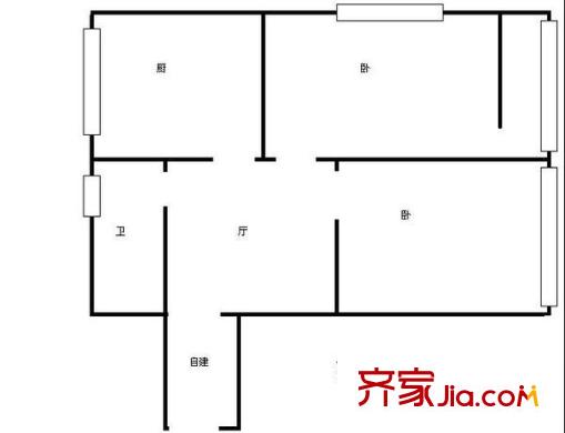 安陽路社區(qū) 2室 戶型圖