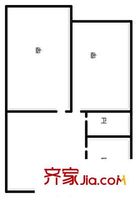 西吳路小區(qū)戶型圖2室戶型圖 2室1廳1衛(wèi)1廚