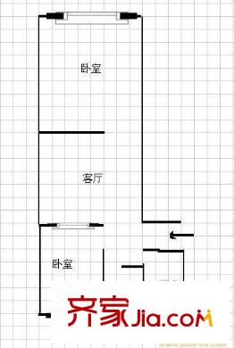 西吳路小區(qū)戶型圖戶型圖 2室1廳1衛(wèi)1廚