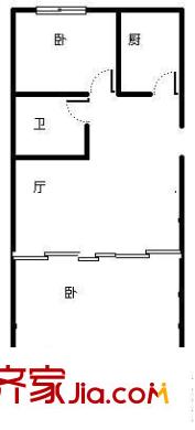順興路小區(qū) 2室 戶型圖